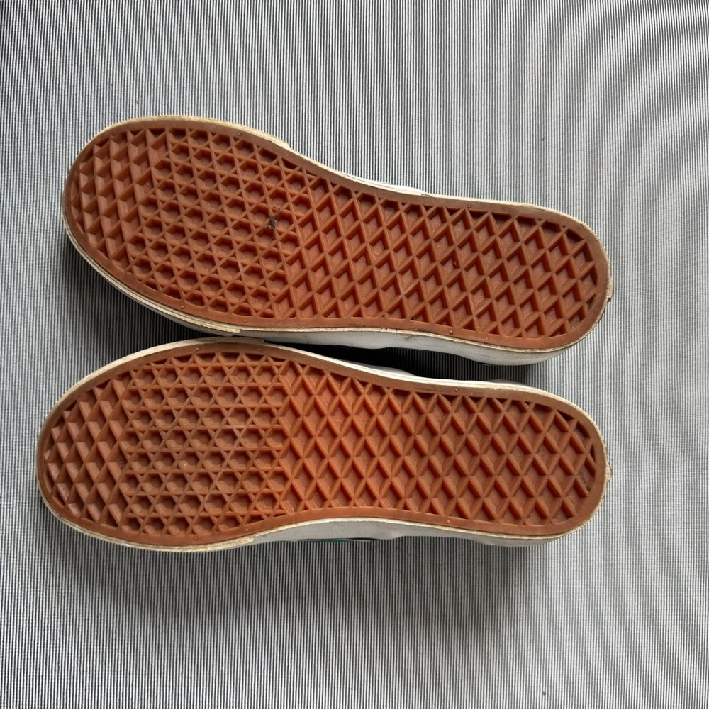 Vans Green and White Checkerboard Slip-On Sneaker - Picture 4 of 5